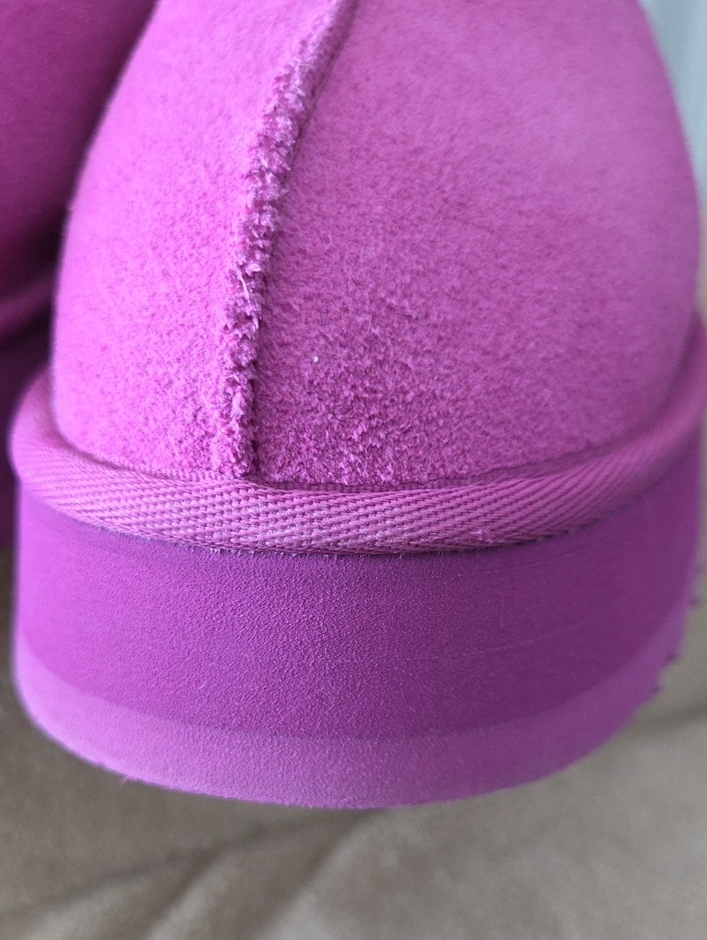 UGG Tazz Genuine Shearling Lined Platform Slipper | Mangosteen | Womens Size 9 - Picture 9 of 13